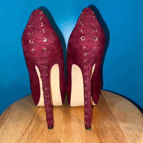 ShoeMint Burgundy Stilettos 6 - Picture 2 of 4